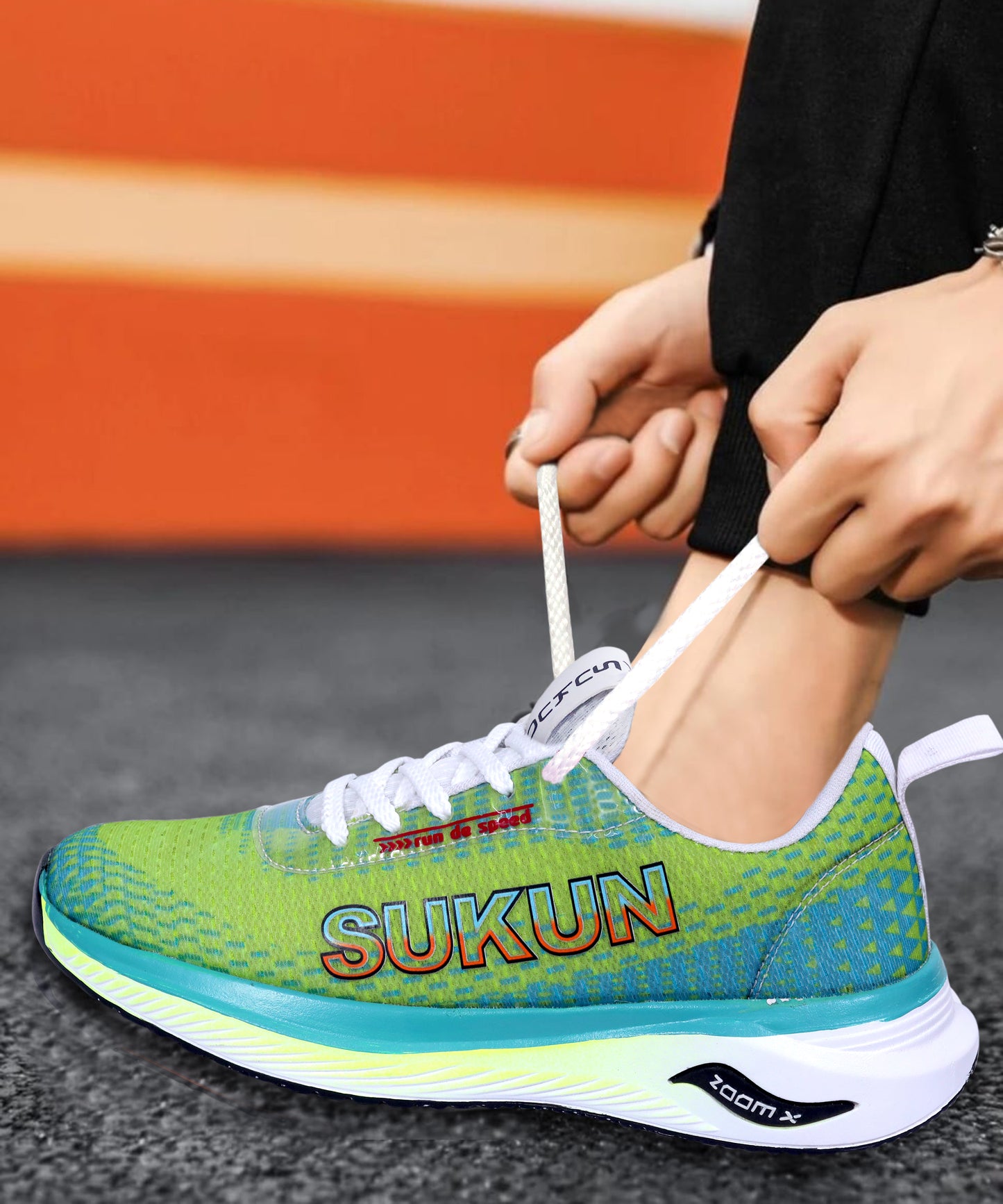 SUKUN Printed Green Casual Shoes with step in Style