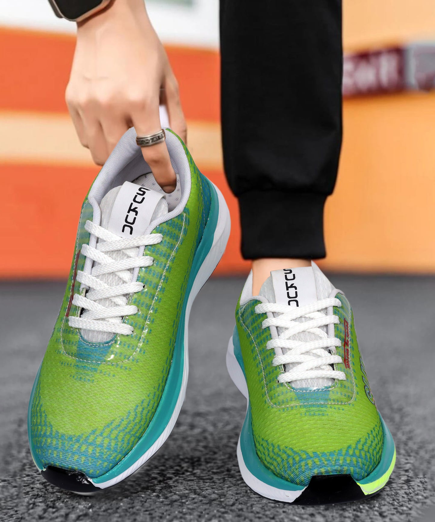 SUKUN Printed Green Casual Shoes with step in Style